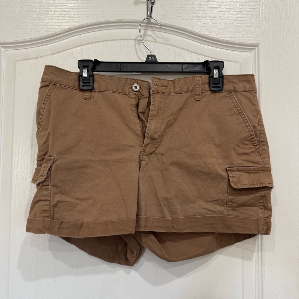 Time and Tru Tan Mid-Rise Shorts